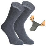 Damensocken extra breites Komfort-Bündchen und Schaft grau-anthrazit-mix - 19