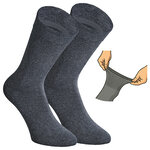 Damensocken extra breites Komfort-Bündchen und Schaft grau-anthrazit-mix - 10