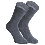 Damensocken extra breites Komfort-Bündchen und Schaft grau-anthrazit-mix - 17