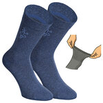 Damensocken extra breites Komfort-Bündchen und Schaft jeans-blau-mix - 25
