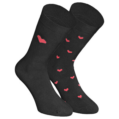 Herzen Socken schwarz