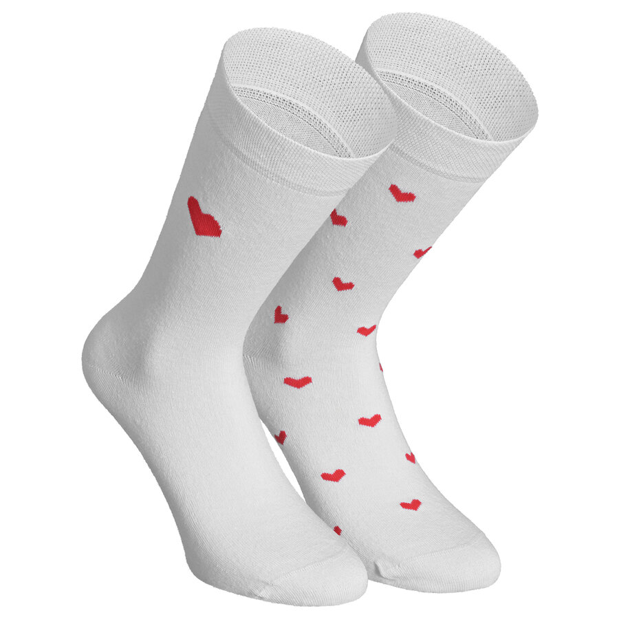 Herzen Socken weiß