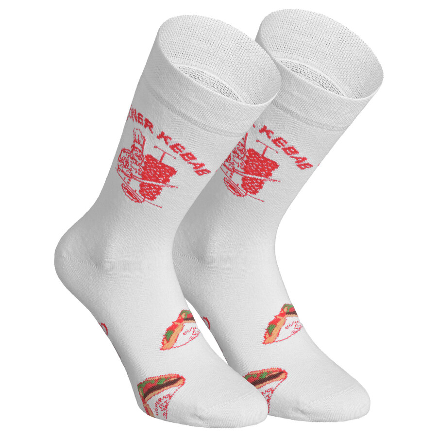 Döner Kebab Socken weiß