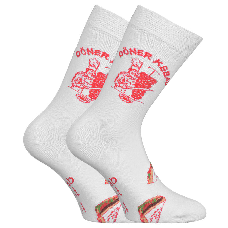 Döner Kebab Socken weiß - 10