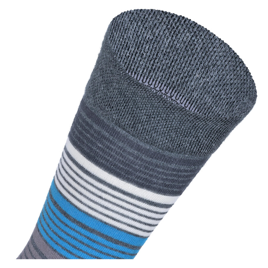 Ringel-Damensocken Baumwolle Made in Germany grau-blau-style - 5