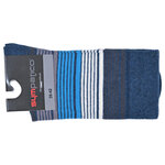 Ringel-Damensocken Bio-Baumwolle Made in Germany blau-grau-style - 2
