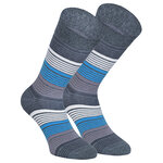 Ringel-Damensocken Bio-Baumwolle Made in Germany grau-blau-style - 1