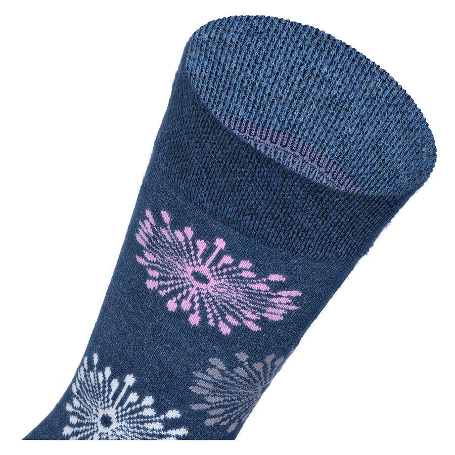 Damensocken Baumwolle Made in Germany Pusteblume blau-style - 3
