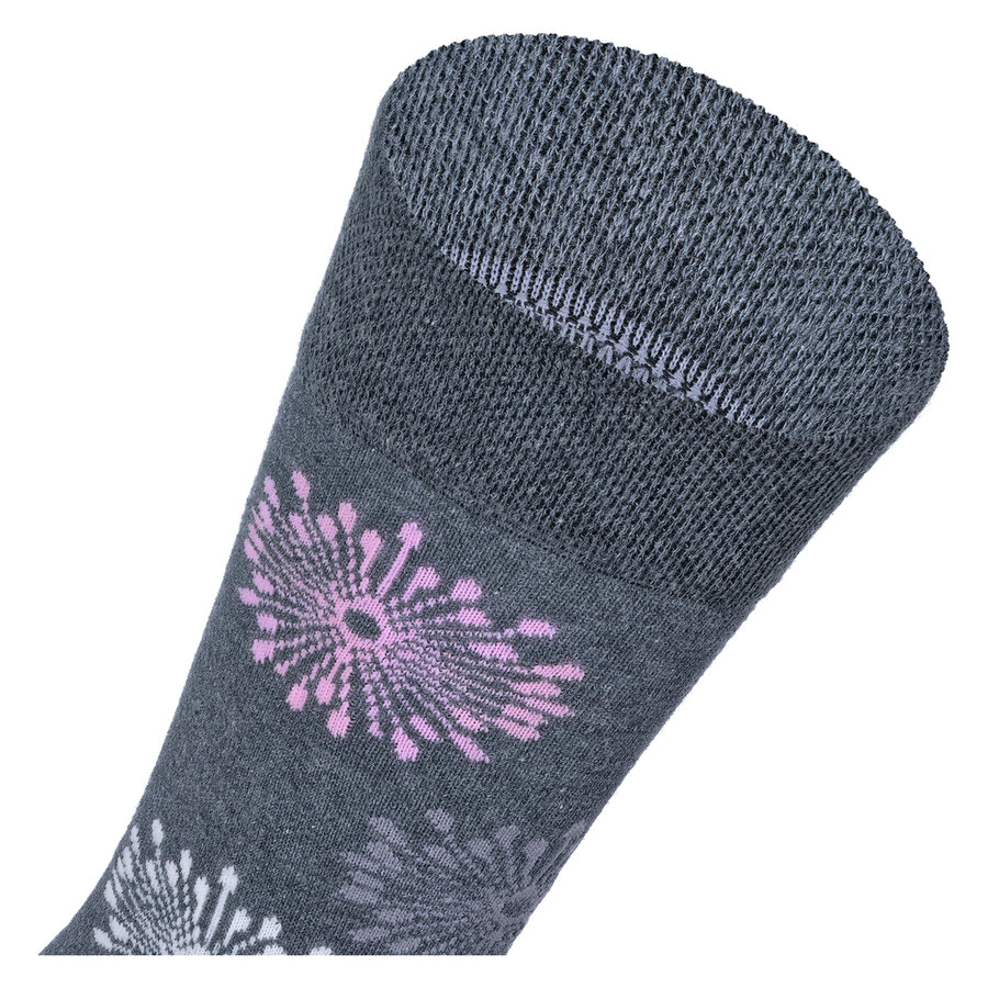 Damensocken Baumwolle Made in Germany Pusteblume grau-style - 3