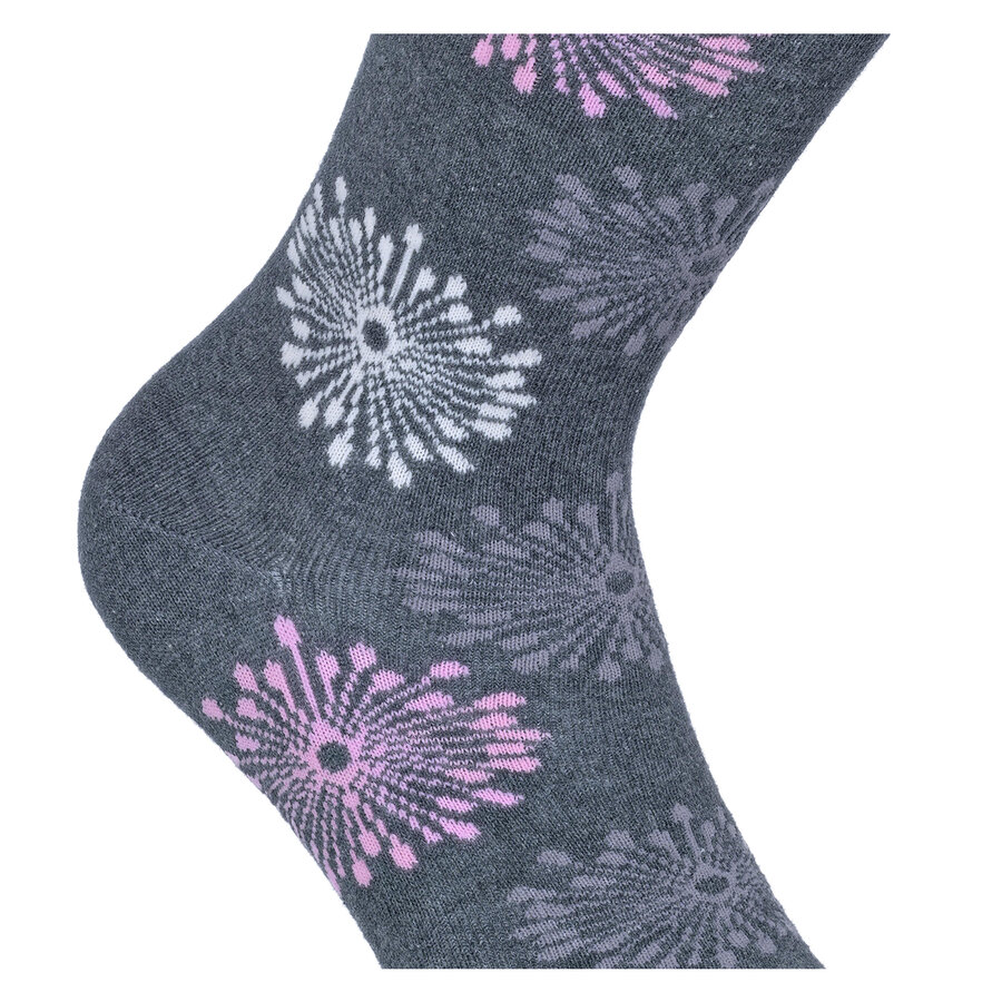 Damensocken Baumwolle Made in Germany Pusteblume grau-style - 6