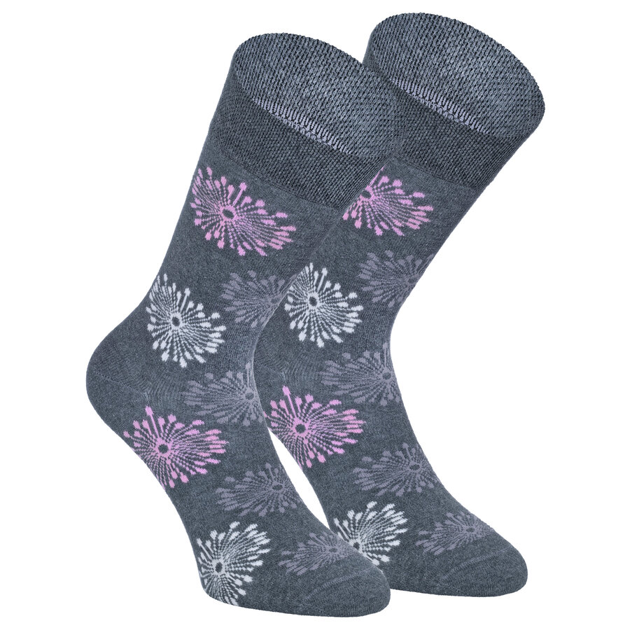 Damensocken Bio-Baumwolle Made in Germany Pusteblume grau-style