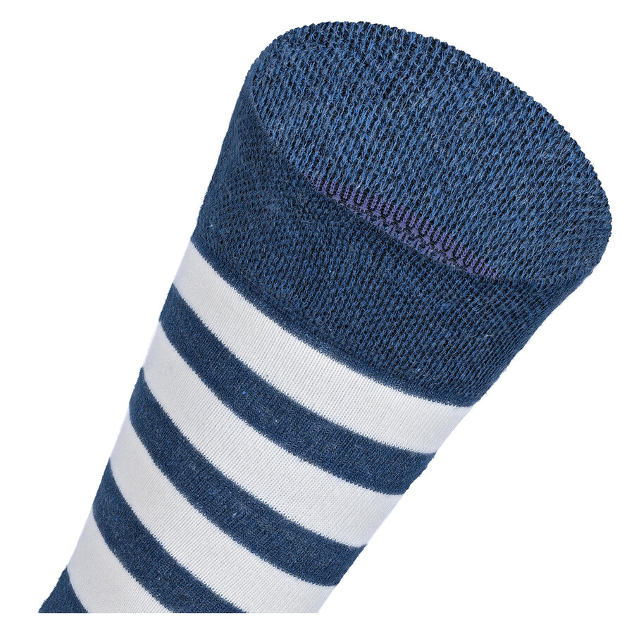 Damensocken Baumwolle Made in Germany Blockstreifen blau-style - 3