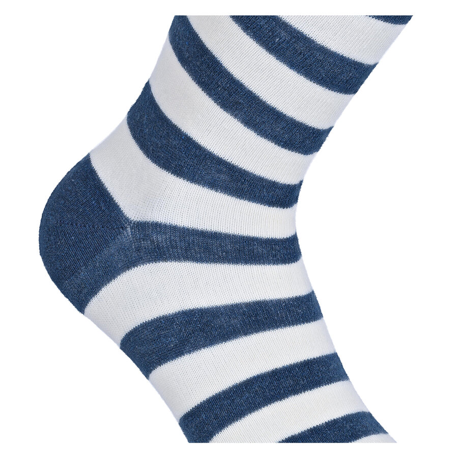 Damensocken Baumwolle Made in Germany Blockstreifen blau-style - 6
