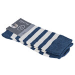 Damensocken Bio-Baumwolle Made in Germany Blockstreifen blau-style - 5