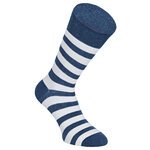 Damensocken Bio-Baumwolle Made in Germany Blockstreifen blau-style - 4