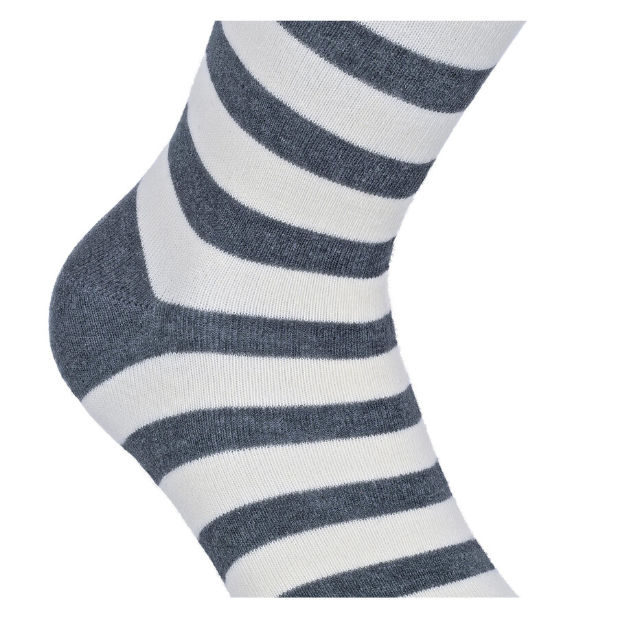 Damensocken Baumwolle Made in Germany Blockstreifen grau-style - 6