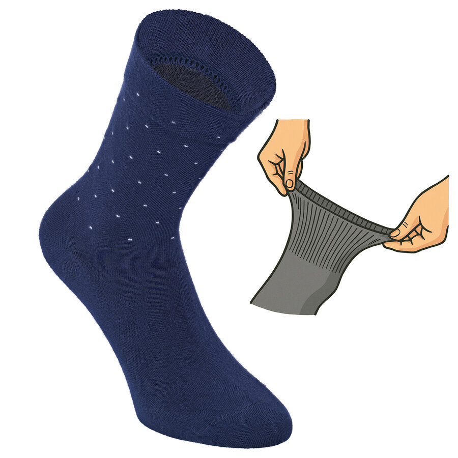 Damensocken extra breites Bündchen und Schaft bunt-mix mit Muster - 14