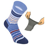 Damensocken extra breites Bündchen und Schaft bunt-mix mit Muster - 63