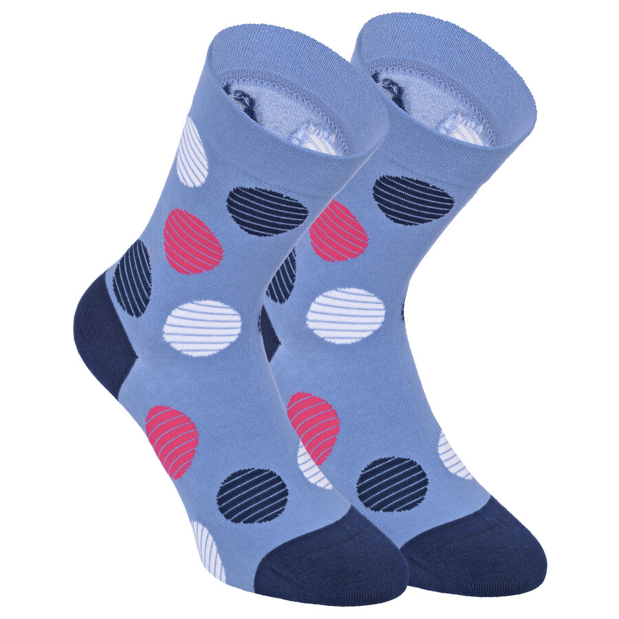 Damensocken extra breites Bündchen und Schaft bunt-mix mit Muster - 64