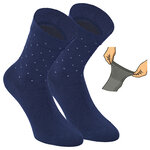 Damensocken extra breites Bündchen und Schaft bunt-mix mit Muster - 40
