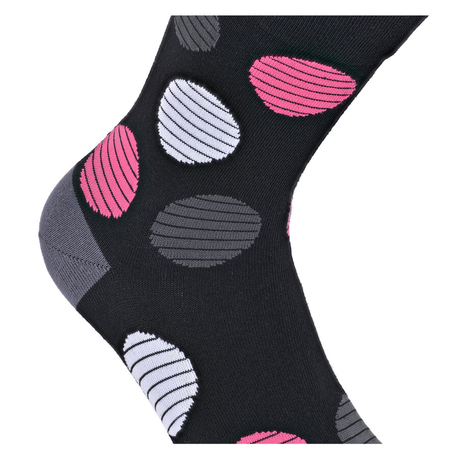 Damensocken extra breites Bündchen und Schaft bunt-mix mit Muster - 52