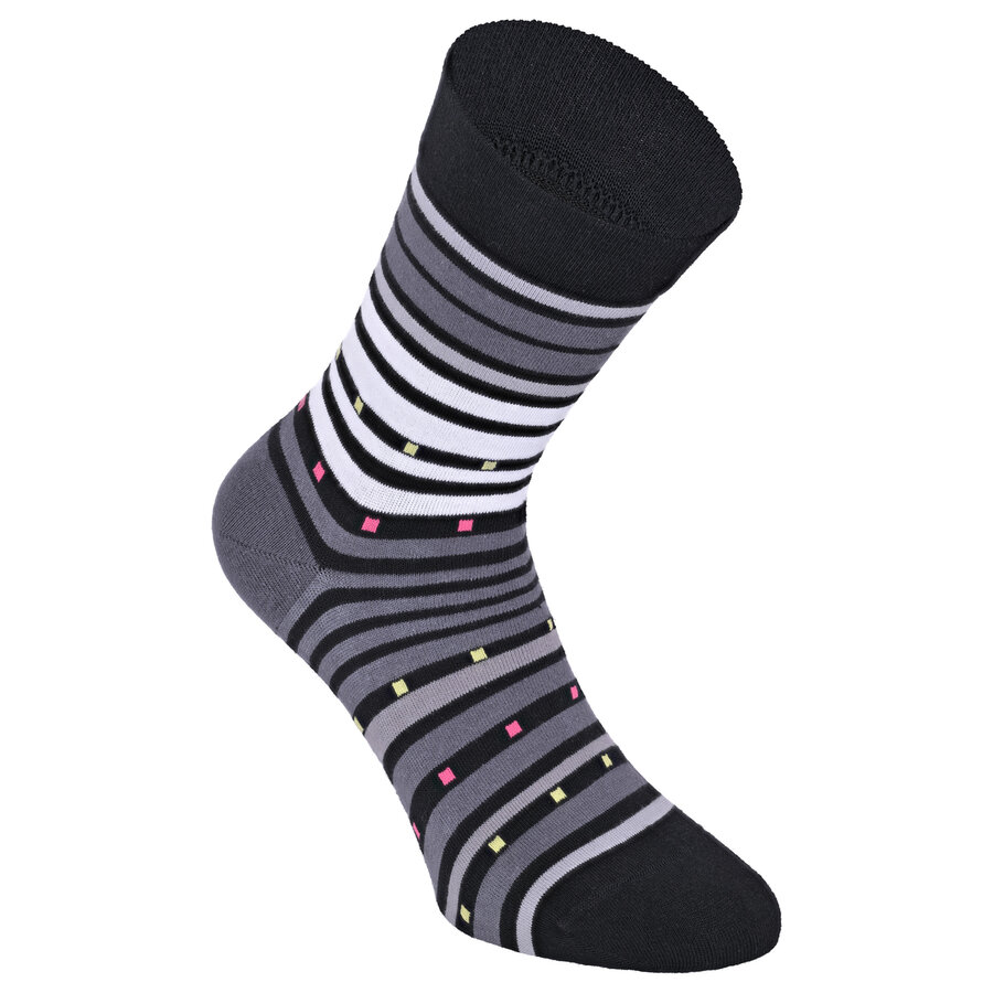 Damensocken extra breites Bündchen und Schaft bunt-mix mit Muster - 6