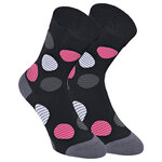 Damensocken extra breites Bündchen und Schaft bunt-mix mit Muster - 56
