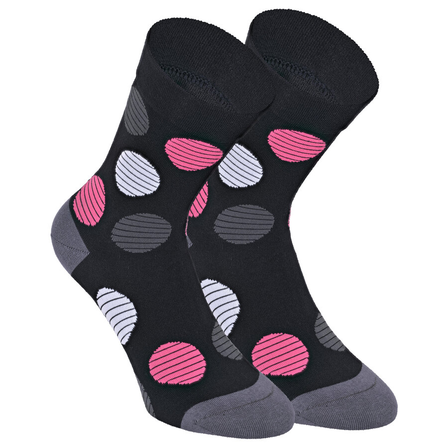 Damensocken extra breites Bündchen und Schaft bunt-mix mit Muster - 56