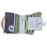 Damensocken extra breites Bündchen und Schaft bunt-mix mit Muster - 44