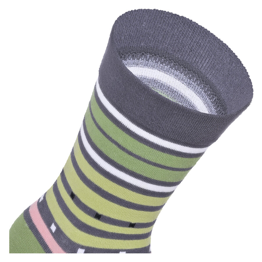 Damensocken extra breites Bündchen und Schaft bunt-mix mit Muster - 43