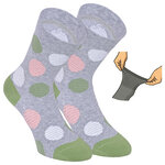 Damensocken extra breites Bündchen und Schaft bunt-mix mit Muster - 48