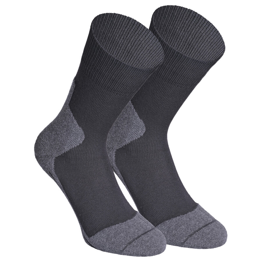 Silber-Sportsocken Frottee Fußbett Bio-Baumwolle Made in Germany schwarz