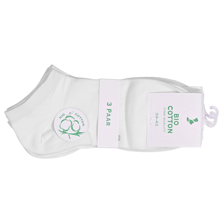 Sneakersocken Baumwolle weiß - 2
