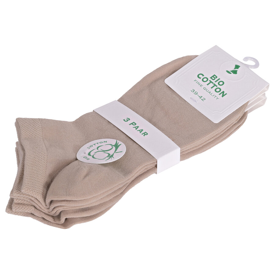 Sneakersocken Baumwolle beige - 4