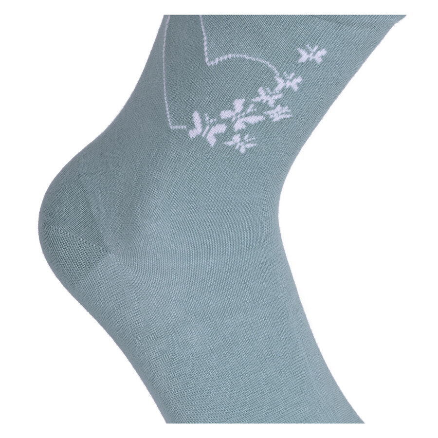 Damensocken extra breites Bündchen und Schaft Frühlings-Mix mit Muster - 53
