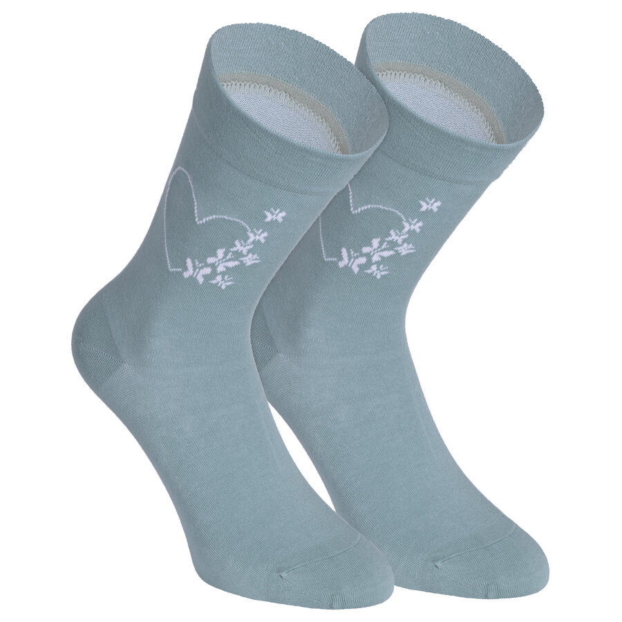 Damensocken extra breites Bündchen und Schaft Frühlings-Mix mit Muster - 52