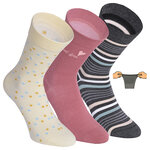 Damensocken extra breites Bündchen und Schaft Frühlings-Mix mit Muster - 1