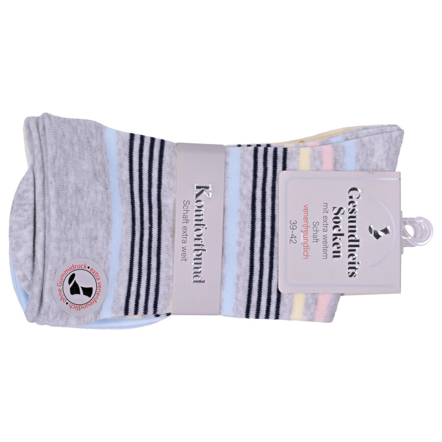 Damensocken extra breites Bündchen und Schaft Frühlings-Mix mit Muster - 5