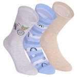 Damensocken Baumwolle Fahrrad Botanik Muster Motive Mix - 1