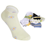 Damen Sneakersocken Motiv Blumenwiese Baumwolle bunter mix - 3