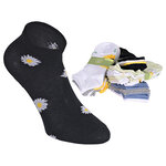 Damen Sneakersocken Motiv Blumenwiese Baumwolle bunter mix - 7