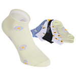 Damen Sneakersocken Motiv Blumenwiese Baumwolle bunter mix - 33