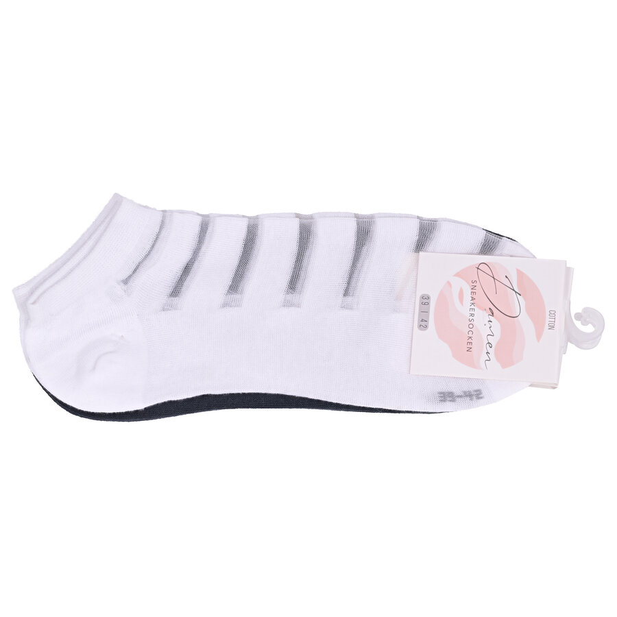 Damen Sneakersocken Transparent-Look Baumwolle - 6