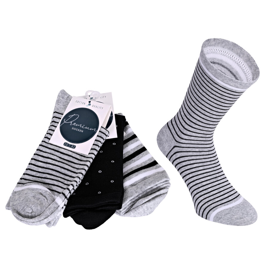 Damensocken Baumwolle Ringel-Mix - 17