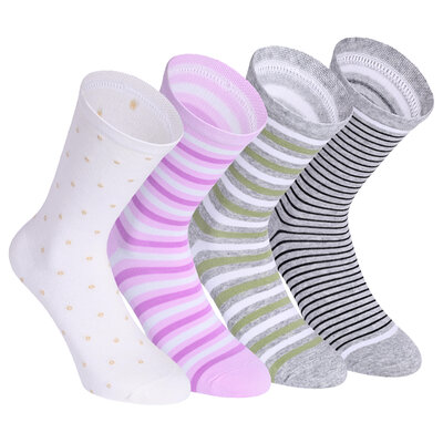 Damensocken Baumwolle Ringel-Mix
