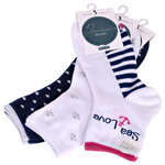 Damen Kurzsocken Baumwolle Maritim Look - 19