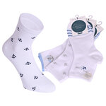 Damen Kurzsocken Baumwolle Maritim Look - 16