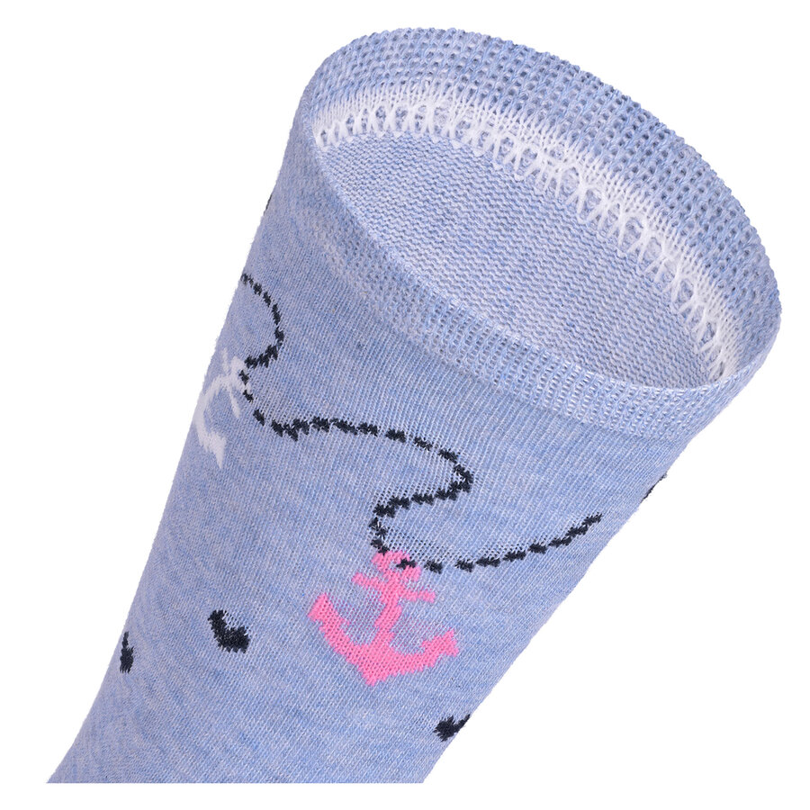 Damensocken Baumwolle Ringel-Mix Maritim Look - 7
