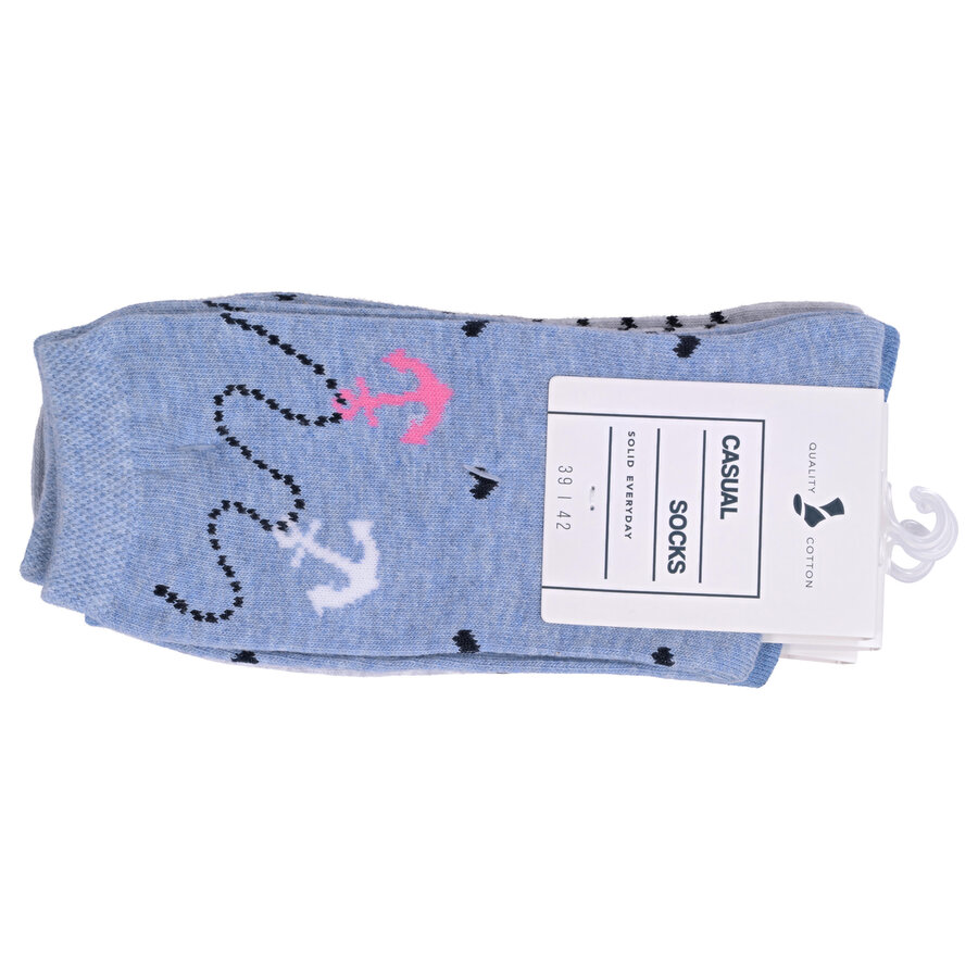 Damensocken Baumwolle Ringel-Mix Maritim Look - 2