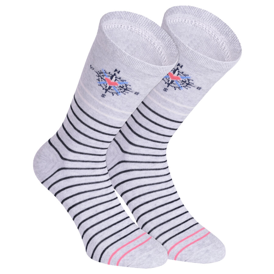 Damensocken Baumwolle Ringel-Mix Maritim Look - 24